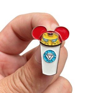 Iron Man Castle Coffee Cup Enamel Pin